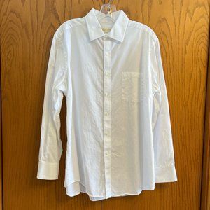 Michael Kors Men's Slim Fit White Button Down Collar Dress Shirt (16.5 32/33)